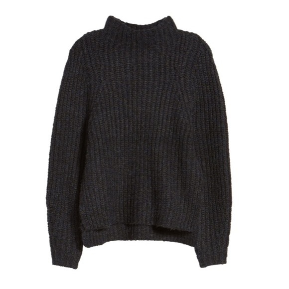 NWT Leith Mock Neck Sweater in Black - Picture 2 of 5